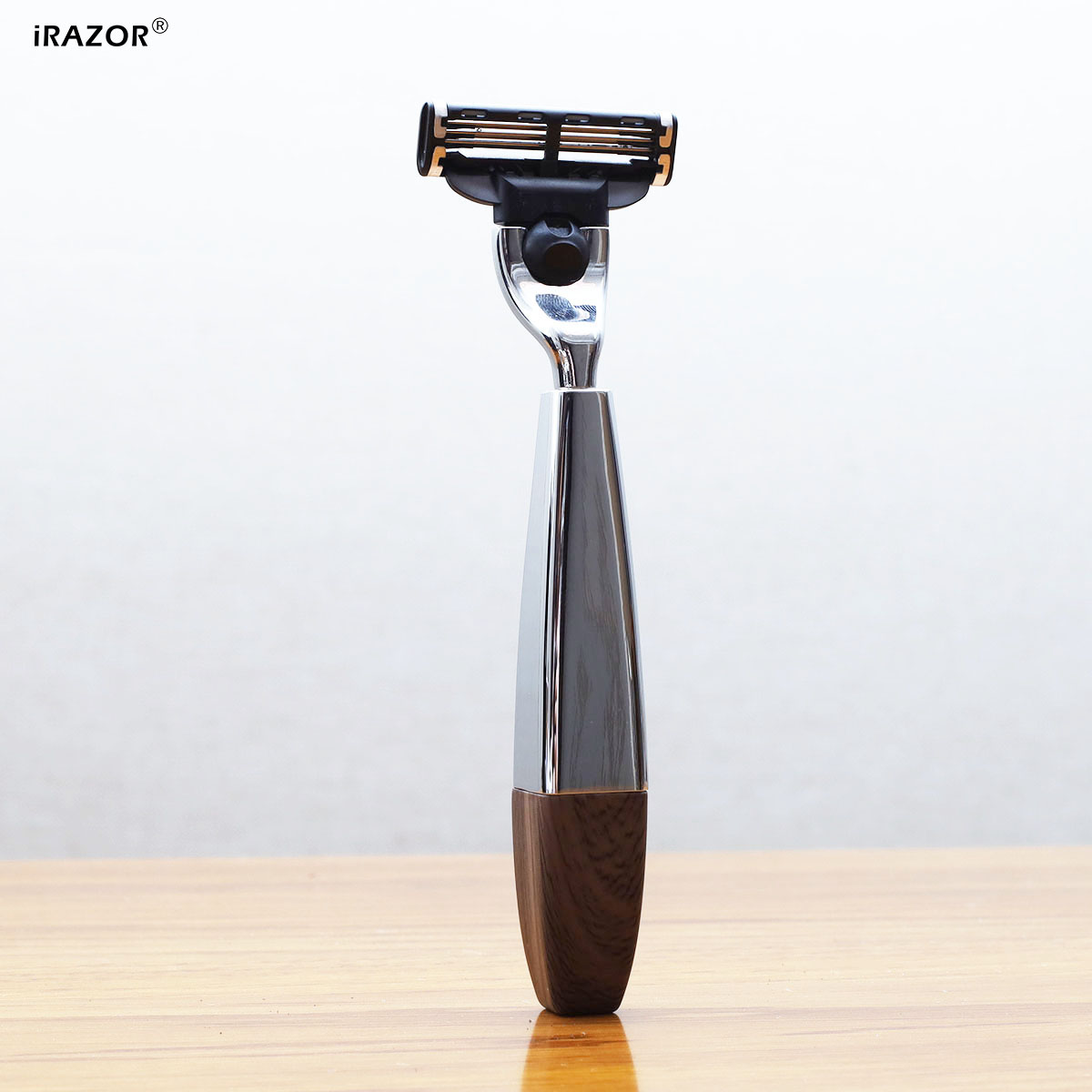 Safety Razor Handle - iRAZOR Square 3-blads veiligheidsscheermes voor heren,