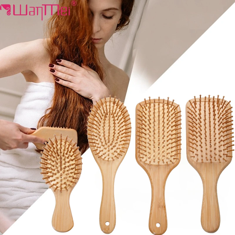 Bamboo Toothbrush - Bamboe Haarborstel Vrouwen Styling Haar Kam