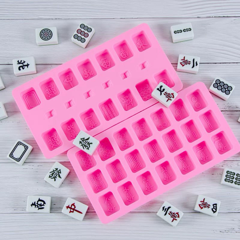 Eco Soap - Chinese Mahjong tegelset siliconen mal dobbelstenen