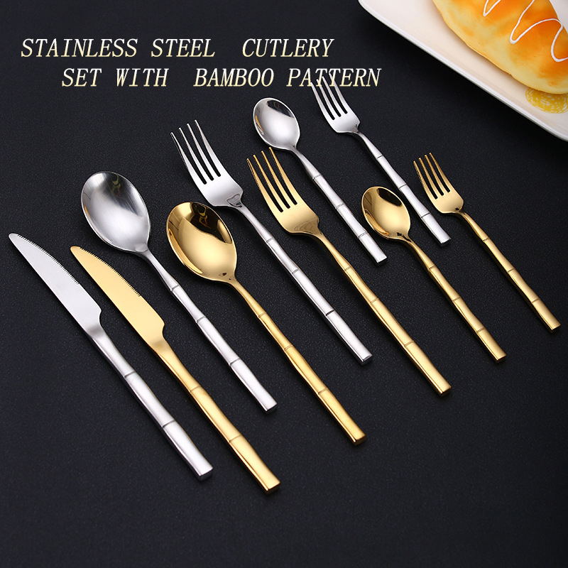 4/5 Stuks Bamboe Ontwerp Rvs B - Bamboo Cutlery recensie en prijs
