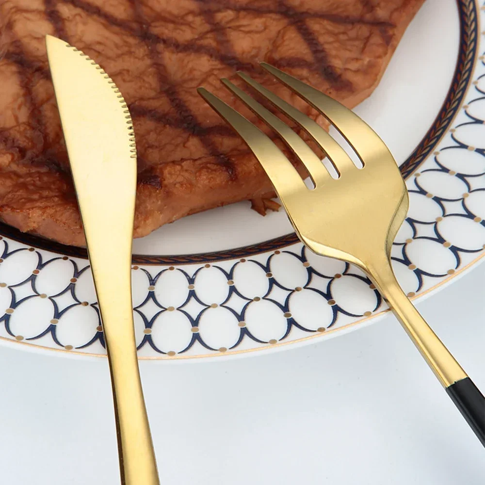 24-delige RVS bestekset zwart  - Bamboo Cutlery recensie en prijs
