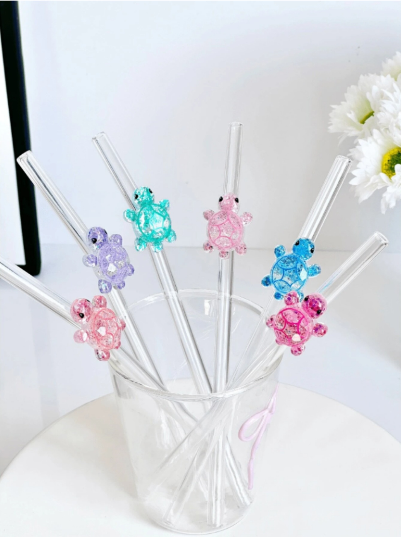 1/3/6PCS Turtle Design glazen  - Reusable Straw recensie en prijs