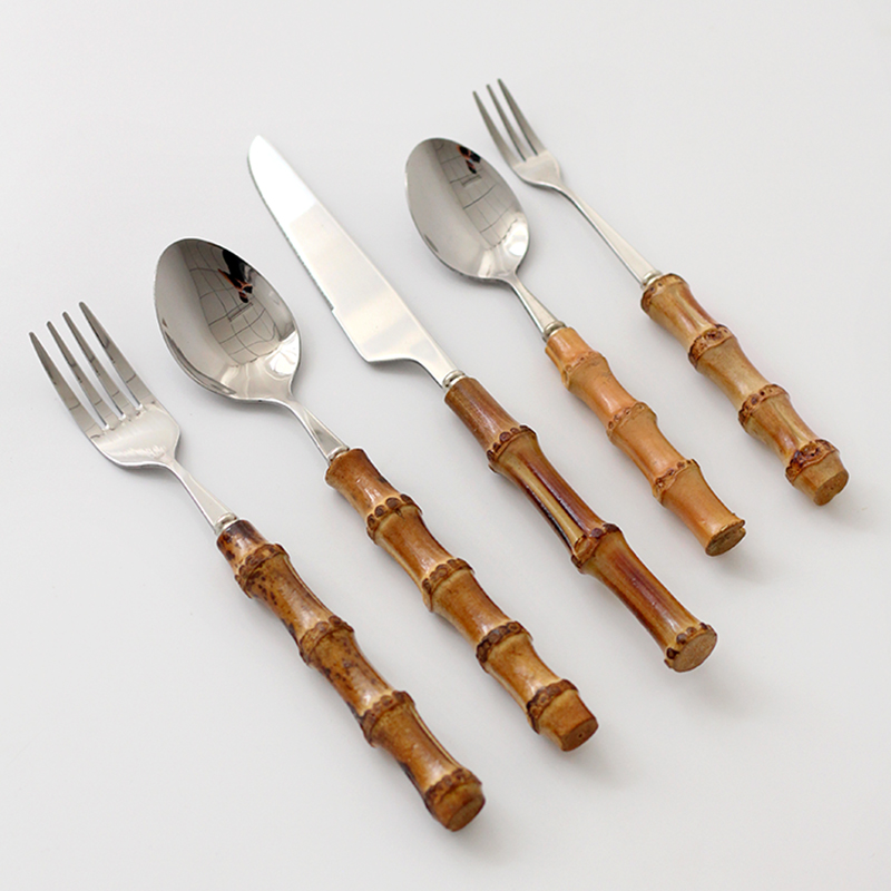 Roestvrij Staal Bestek Set, Hu - Bamboo Cutlery recensie en prijs