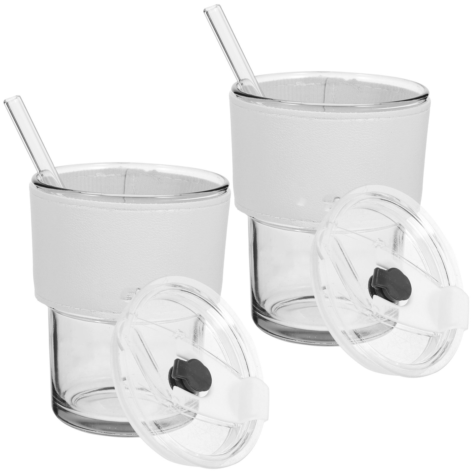 2-delige set glazen sapflessen - Reusable Straw recensie en prijs