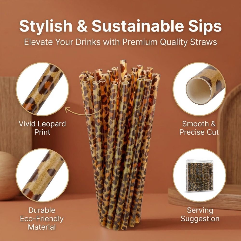 Trendy drinkrietjes met luipaa - Reusable Straw recensie en prijs