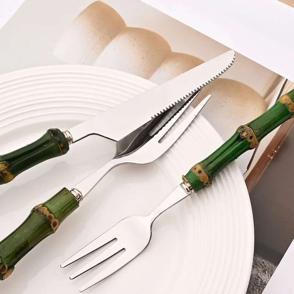5 Stuks Natuurlijke Groene Bam - Bamboo Cutlery recensie en prijs