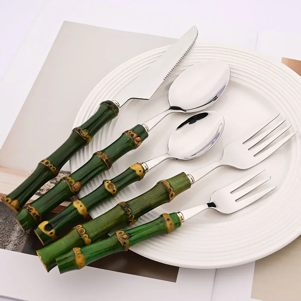 5 Stuks Natuurlijke Groene Bam - Bamboo Cutlery recensie en prijs