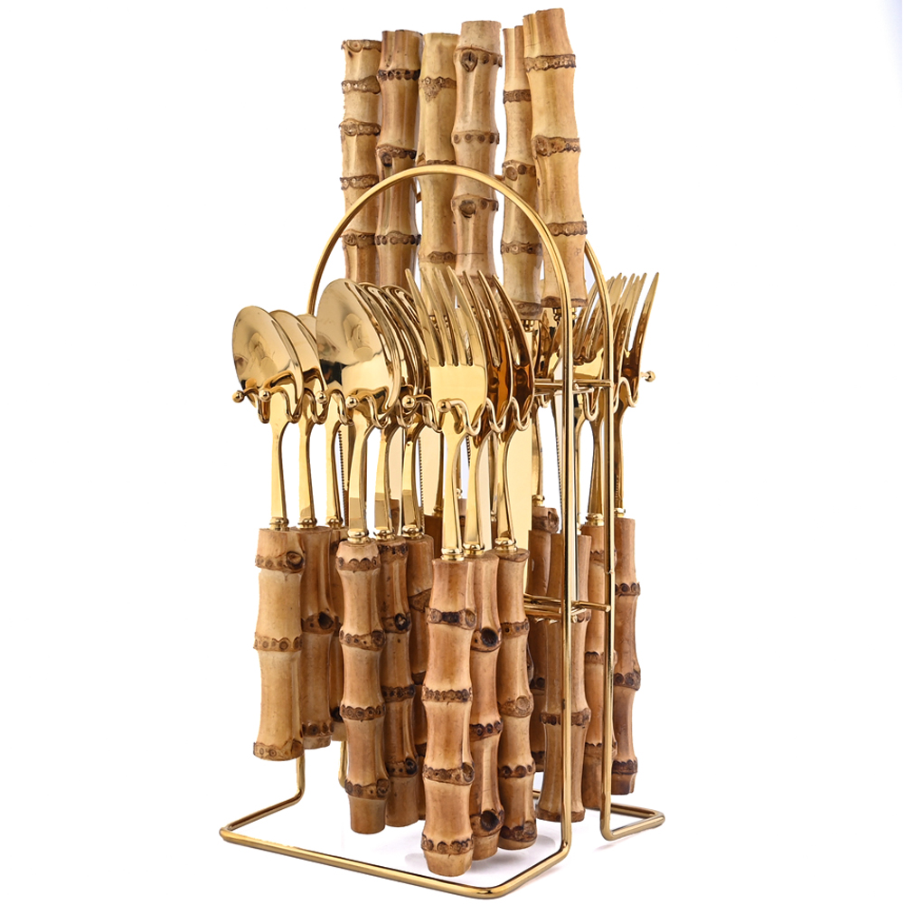 6 // 24 Stuks Servies Sets Bam - Bamboo Cutlery recensie en prijs