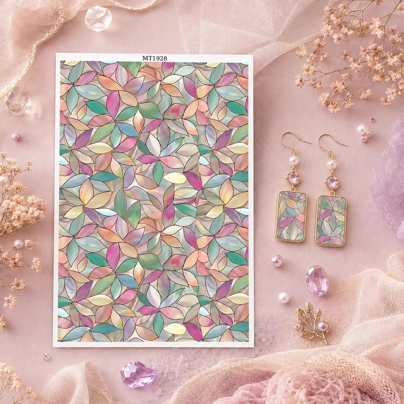 Gekleurd glas bloemmotief, pol - Beeswax Wrap recensie en prijs
